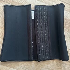 Black Waist Trainer with Hook Closures